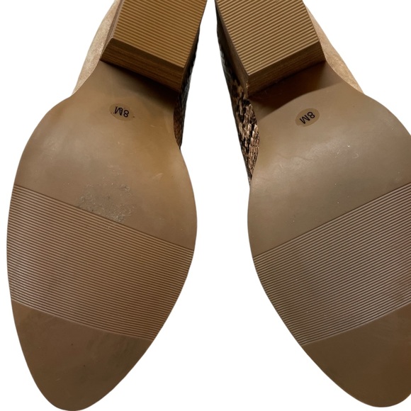 COCONUTS BY MATISSE Hunny Half & Half Sueded/Snakeskin Print Ankle Booties SZ 8 - Picture 12 of 13